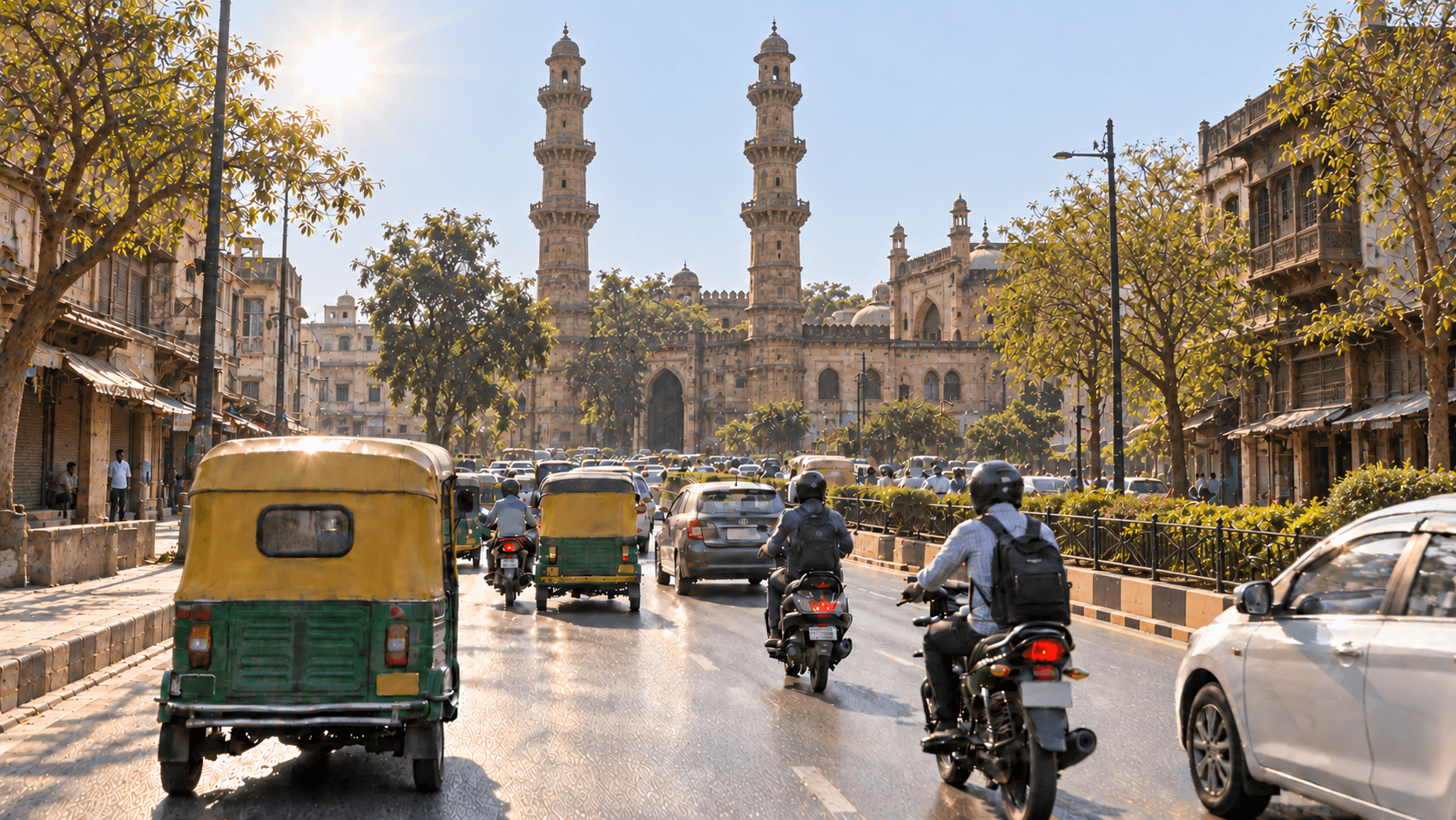 Daytime traffic in Ahmedabad