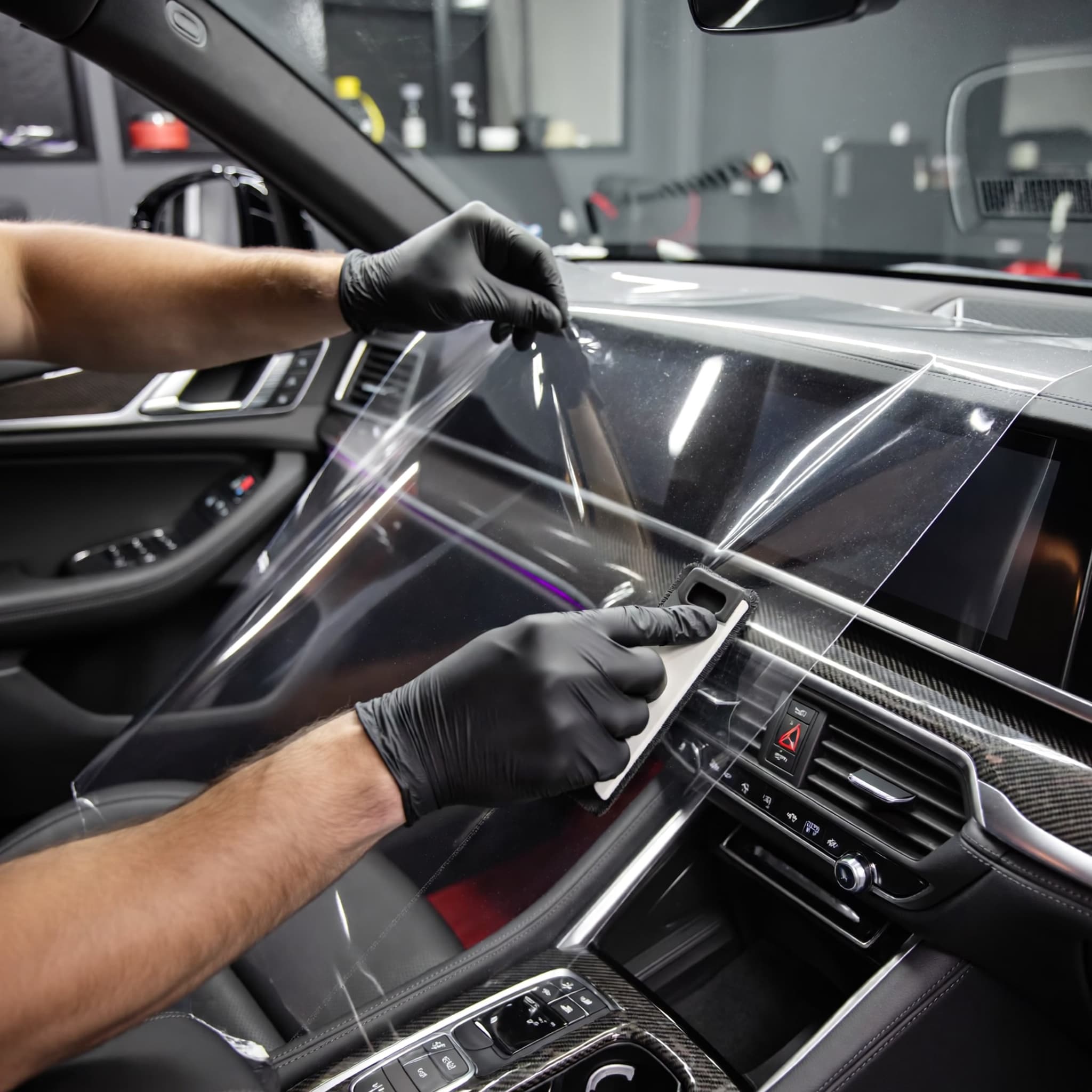 Sunkool Interior PPF protecting a premium vehicle cabin